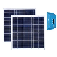 portable solar kit 80w 2 pcs solar panel 40w 12v battery pwm controller 12v24v 10a home caravans monocrystalline waterproof