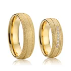Комплект свадебных колец для пар, Ювелирное Украшение с золотым покрытием 14 к, кольцо на палец, подходит для его и ее друзей, 1 пара, 8 мм