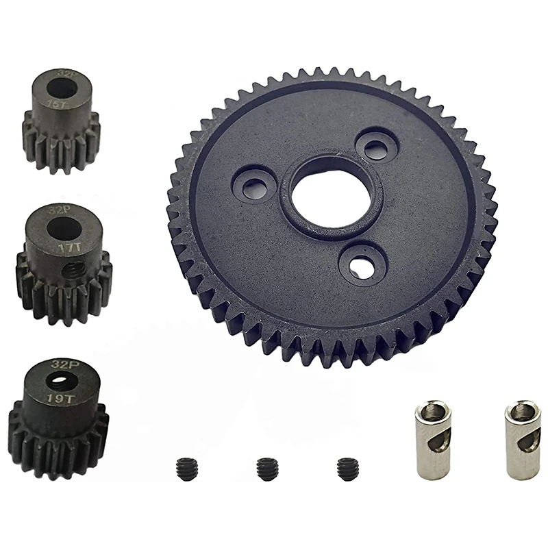 

Metal Spur 54T Gear with 15T/17T/19T Pinions for Traxxas Slash 4X4 Stampede 4X4 Traxxas 1/10 Summit Trxxas 1/10 E-REVO