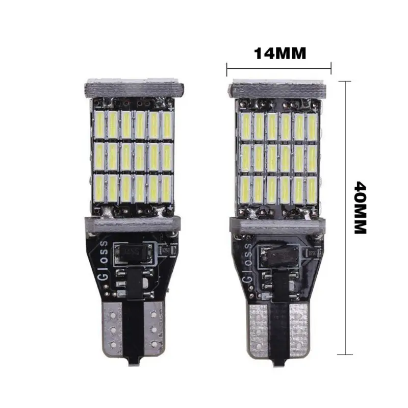 2 шт. супер яркий T15 W16W 921 45 SMD светодиодный 4014 автомобильные лампы светильник для