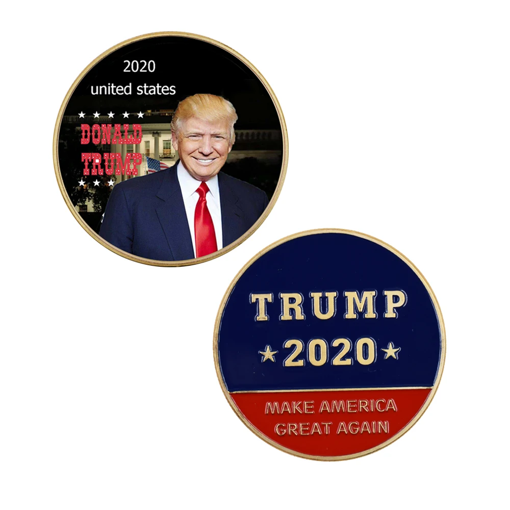 Дональд Трамп 2020 держит Америку великим коммандером Золотая Серебряная монета 45