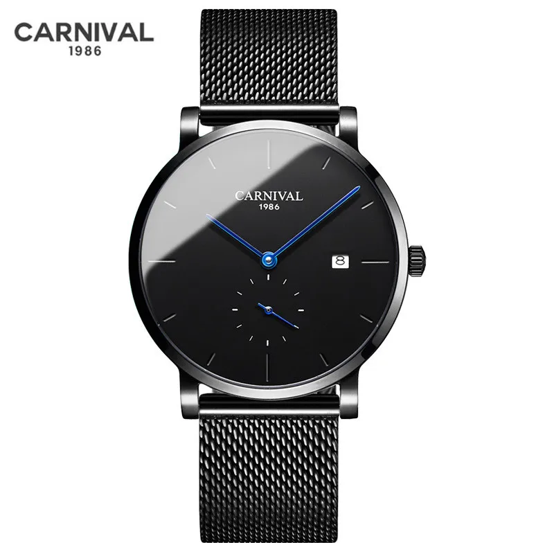 Relogio Masculino Carnival Brand Luxury Automatic Watch Men Ultra Thin Business Calendar Mechanical Wrist Watches Clock Man 2022 enlarge