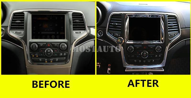 Хромированная консоль для Jeep Grand Cherokee из АБС-пластика отделка GPS-навигации 2014-2018 1