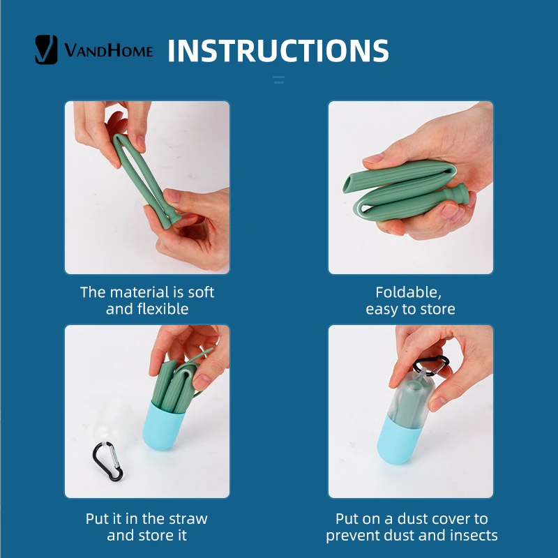 VandHome Drinking Straw Portable Silicone Set For Drinks Reusable Straw Drinkware Straw With Cleaner Brush Party Bar Accessories
VandHome Drinking Straw Portable Silicone Set For Drinks Reusable Straw Drinkware Straw With Cleaner Brush Party Bar Accessories