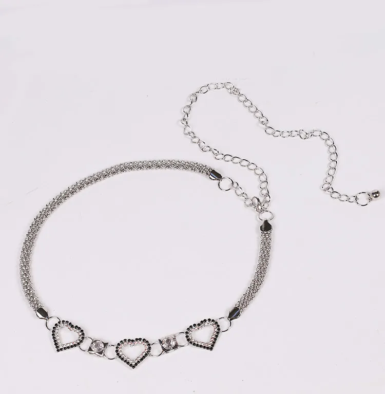 Jaycosin Новый женский алмазный пояс элегантный любовь форма уникальный дизайн