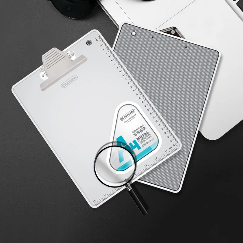 

C1082 Серебряная папка А4 из алюминиевого сплава с зажимом в виде бабочки