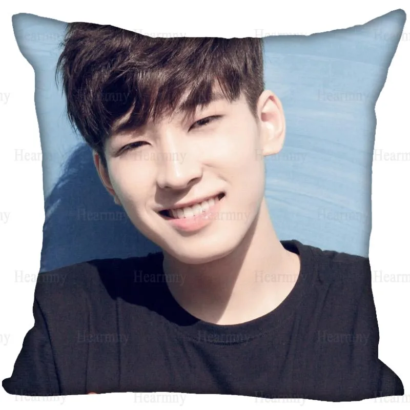 Чехол для подушки KPOP Seventeen WONWOO декоративный Шелковый чехол невидимый на молнии