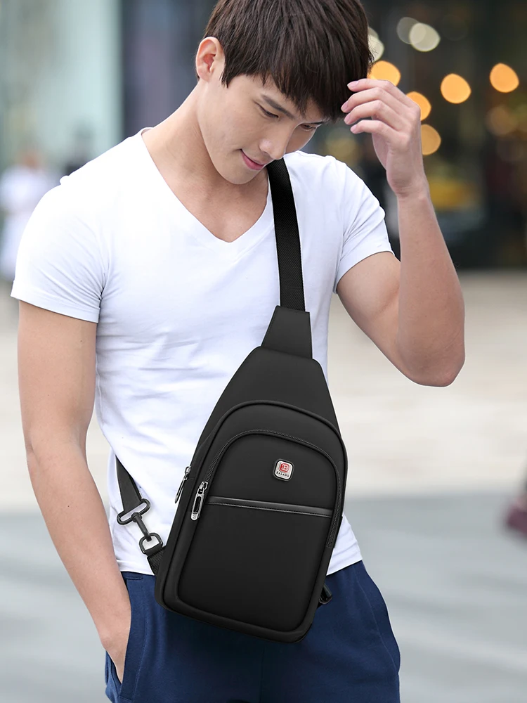 

BALANG Men Casual Messenger Bag Fashion Shoulder Bag for Men Chest Pack Crossbody Sling Bag For Travel DayPack Male Waterproof