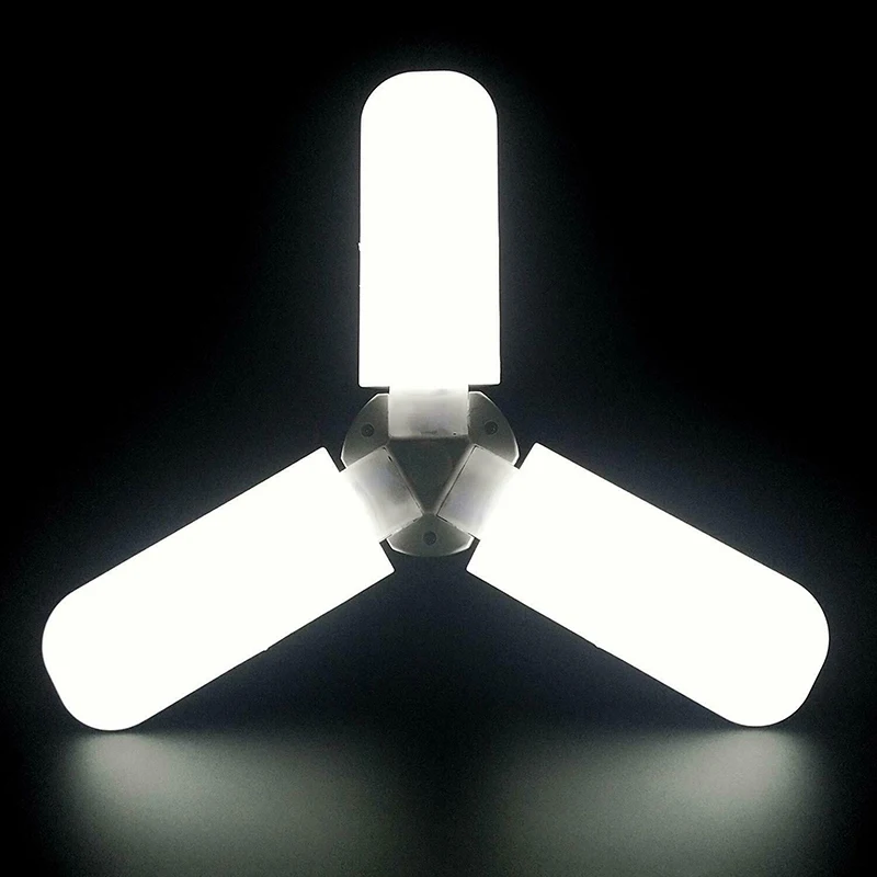 

45W 228 LED Deformable Garage Light AC 95-265V Adjustable Ceiling Lamp Indoor Mining Lamp for Garage Attic Basement Home