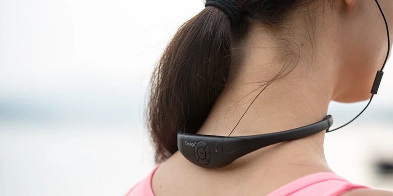 Tayogo 8 Гб MP3 наушники Водонепроницаемый плавательные спортивные MP3 музыкальный плеер шейным стерео наушники гарнитура с FM для дайвинга