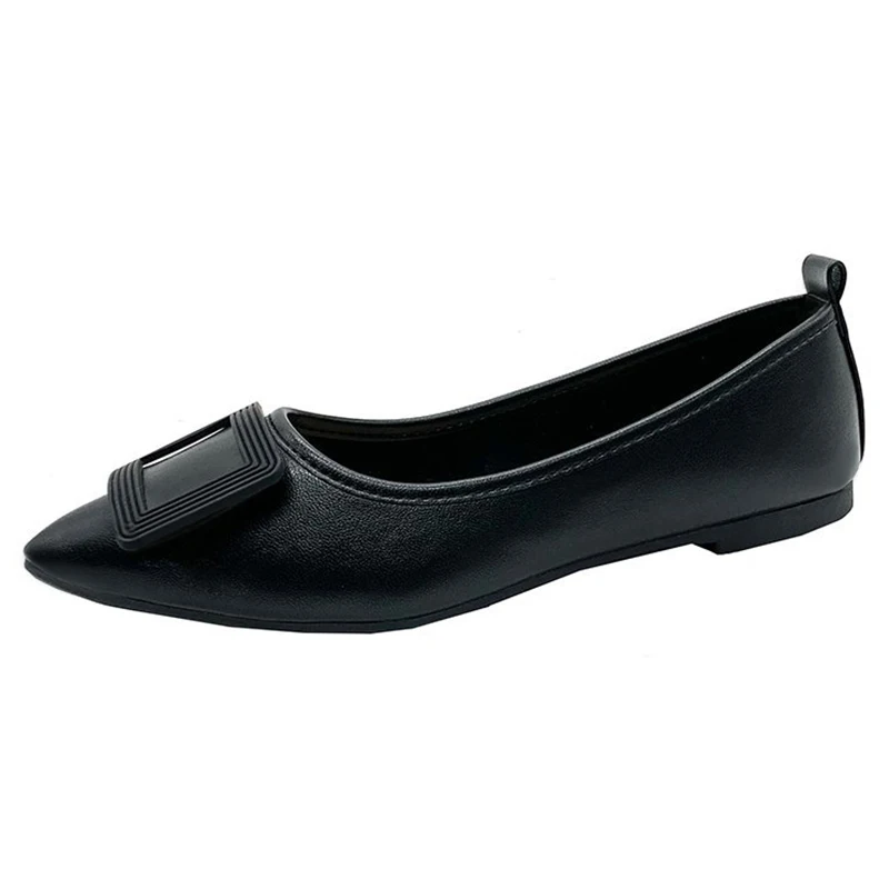 

Fashion All-Match Pointed Shallow Mouth Women's Shoes Spring And Autumn New Comfortable Flat Large Size Single Shoes