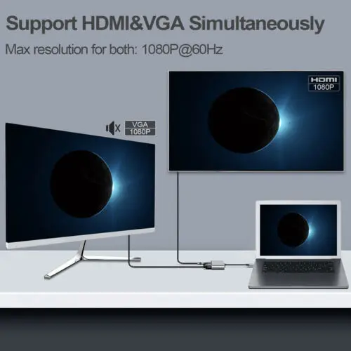 4 в 1 Type C концентратор адаптер PD зарядка VGA 4K HDMI USB 3 0 для Macbook Air iPad Pro | Электроника