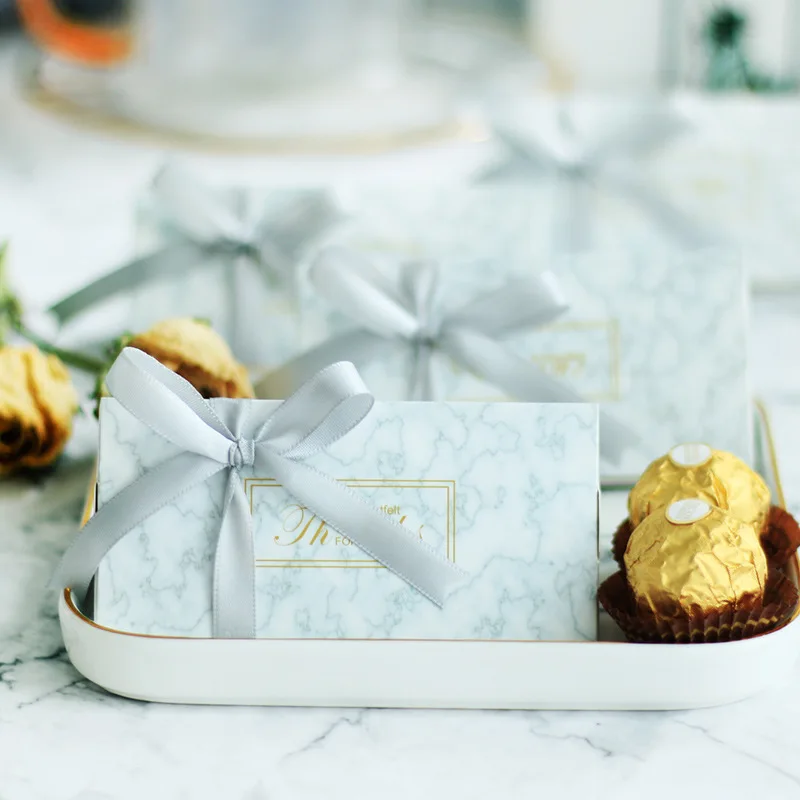 Новинка мраморные свадебные подарочные коробки для шоколада бумажная коробка