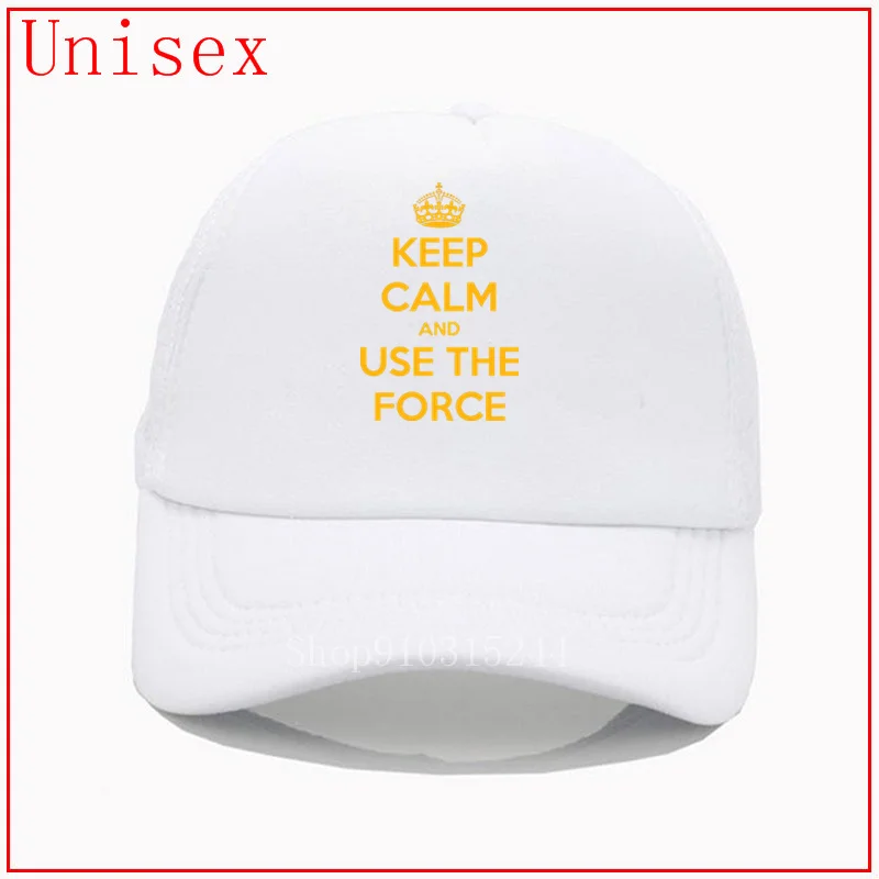 Бейсболка с пластиковым покрытием для женщин надписью keep calm and use the force соломенная