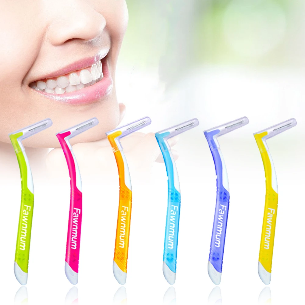 

5Pcs Interdental Brush Angle Cleaners L-Shaped Brushes Between Teeth Plaque Removal Teeth Toothpick Cleaners Care Tools Shipping