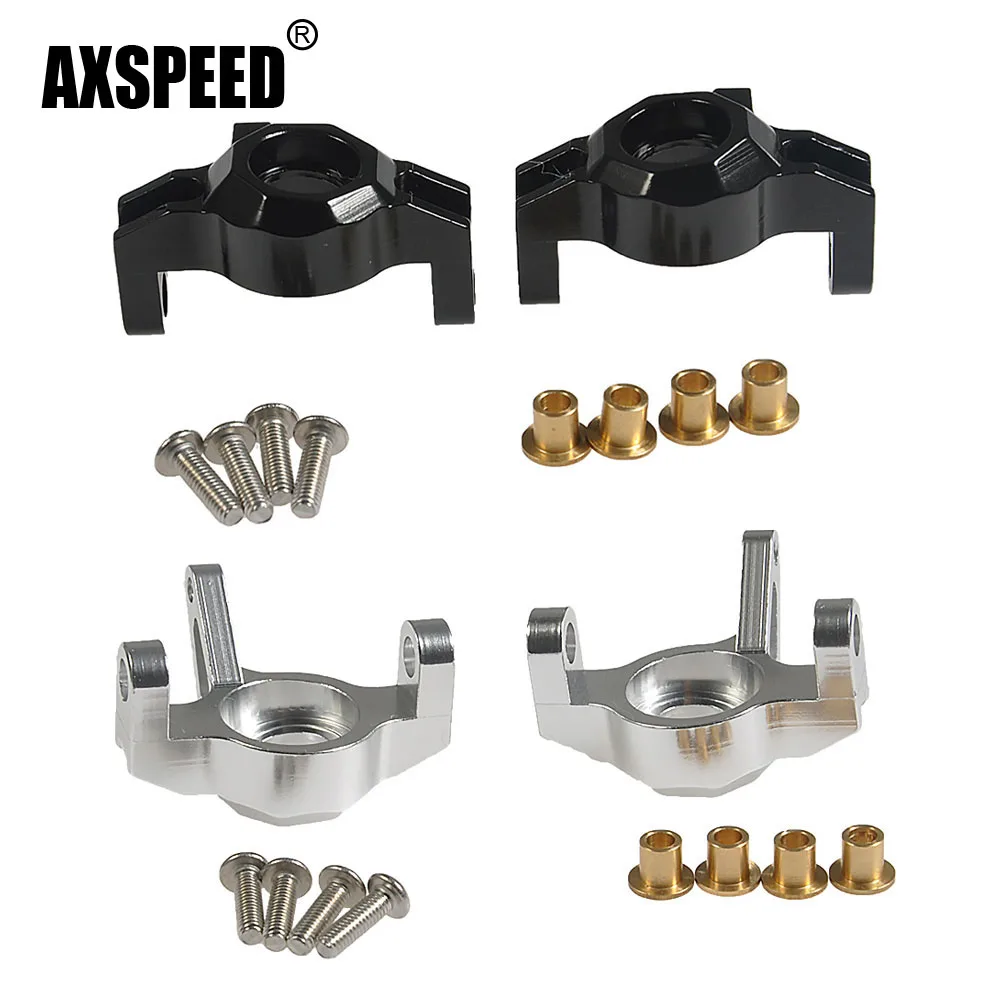 

AXSPEED 2Pcs Aluminum Alloy Metal Steering Front Knuckle for Axial Wraith 1:10 RC Crawler Car