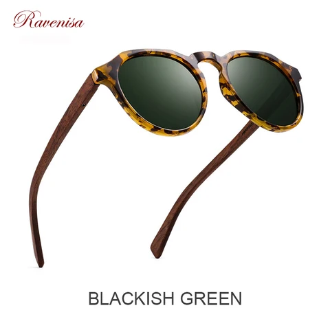 Солнцезащитные очки Ravenisa, поляризационные, круглые, винтажные, UV400