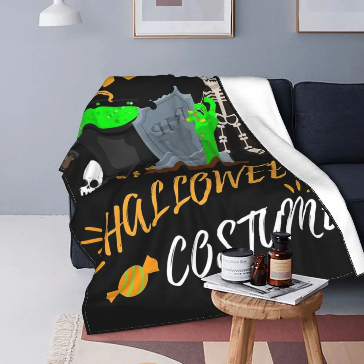 

Disfraz de Halloween de This Is My, 2 mantas divertidas, colcha para cama, sofá cama a cuadros, manta para bebé con capucha