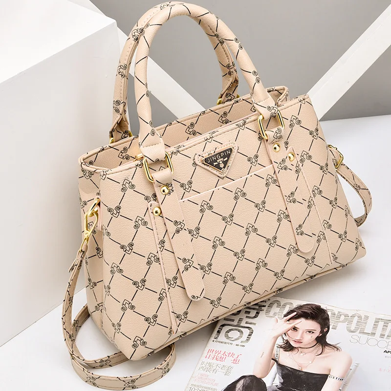 

2020 Women Leather Handbags Fashion Tote Bag Brand Female Luxury Shoulder Bags Vintage Ladies Print Handbag Messenger Bolsa Sac
