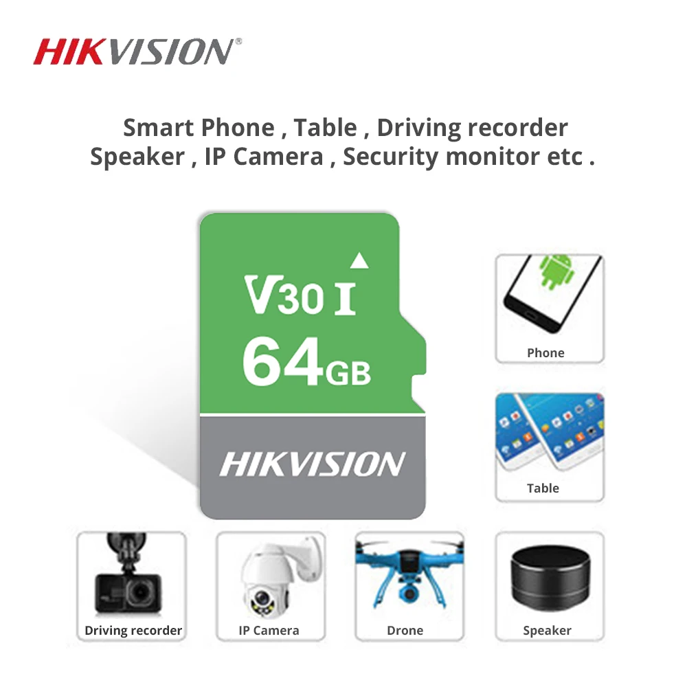 

HIKVISION SD Card C1 128GB 32GB 64GB v30 Memory card For IP camera surveillance cartao de memoria mini TF card