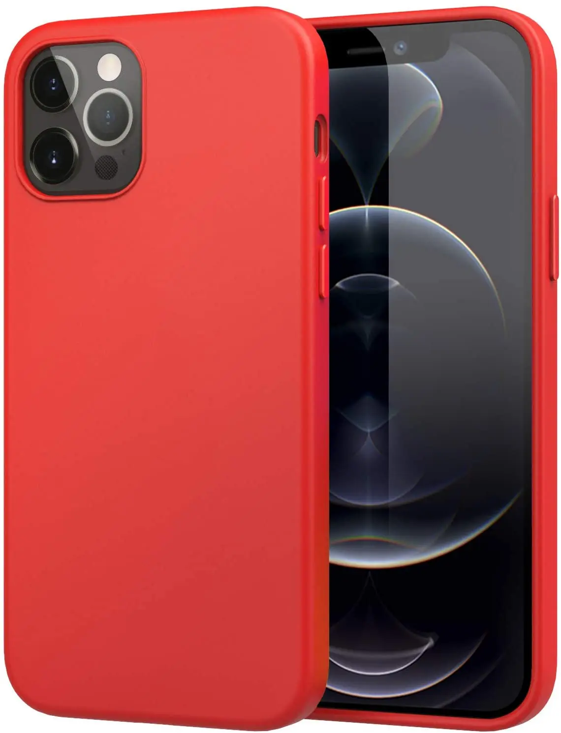 

Nice Cover for Pop iPhone 12 Case/iPhone 12 Pro Case 6.1 In 2020,Shockproof Slim Fit Liquid Silicone Gel Rubber Protective Case