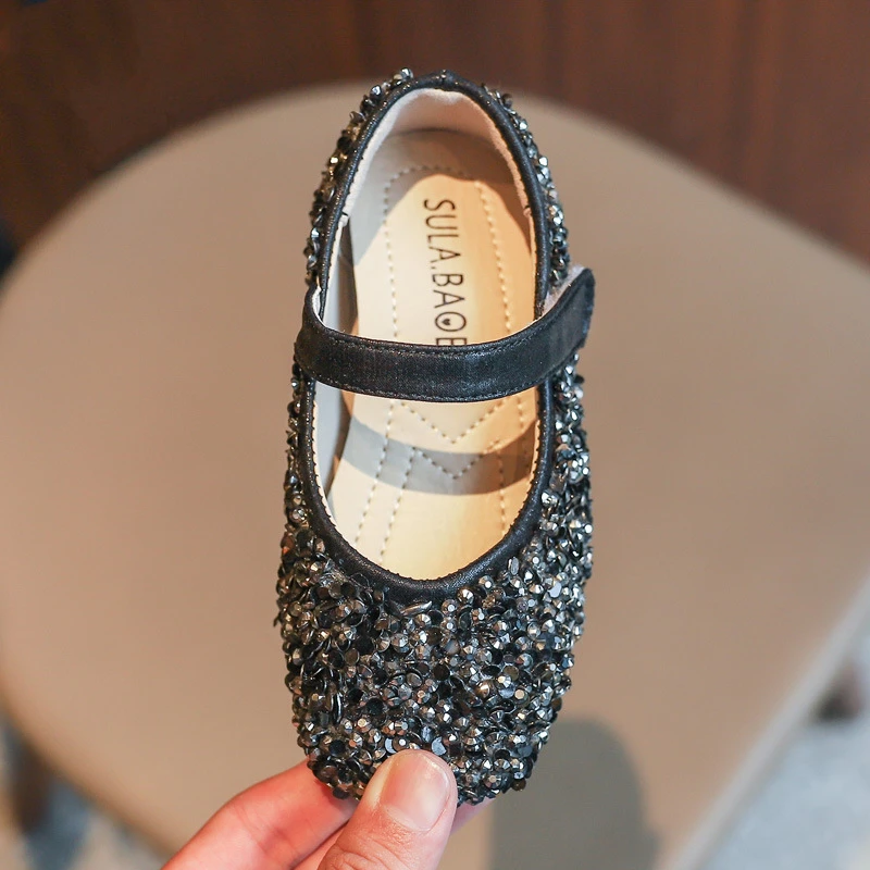 Обувь KushyShoo для девочек расшитая блестками в Корейском стиле с мягкой подошвой на