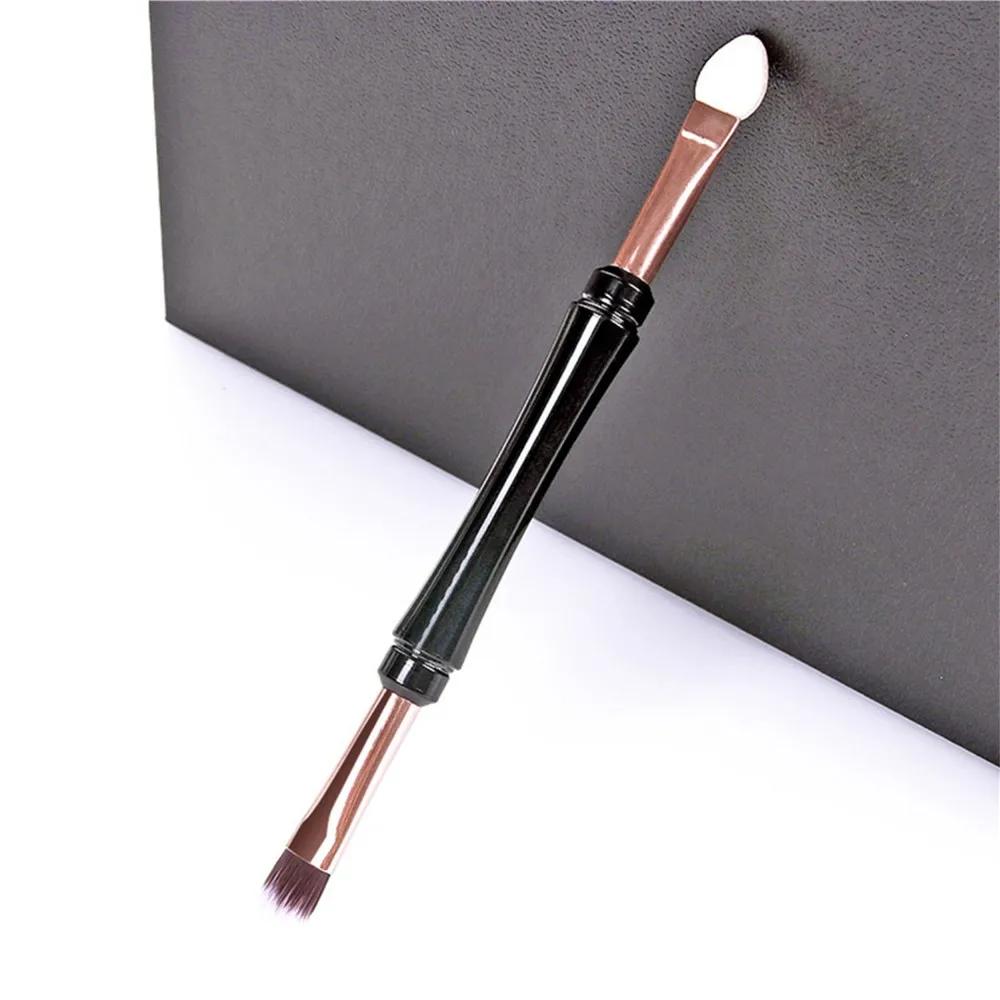 Профессиональный 1 шт. двойной головкой макияж кисть для бровей гребень тени глаз