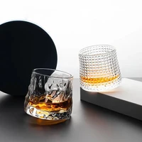 wine cocktail brandy glass whisky short glass bar creative whiskey beer rotating tumbler glass drinking cups