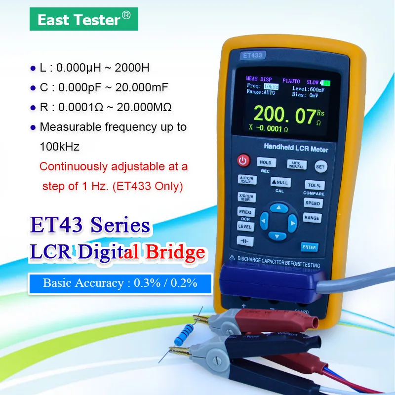 ET430 ET431 ET432 ET433 ручной постоянной ёмкости универсальный конденсатор LCR метр режим