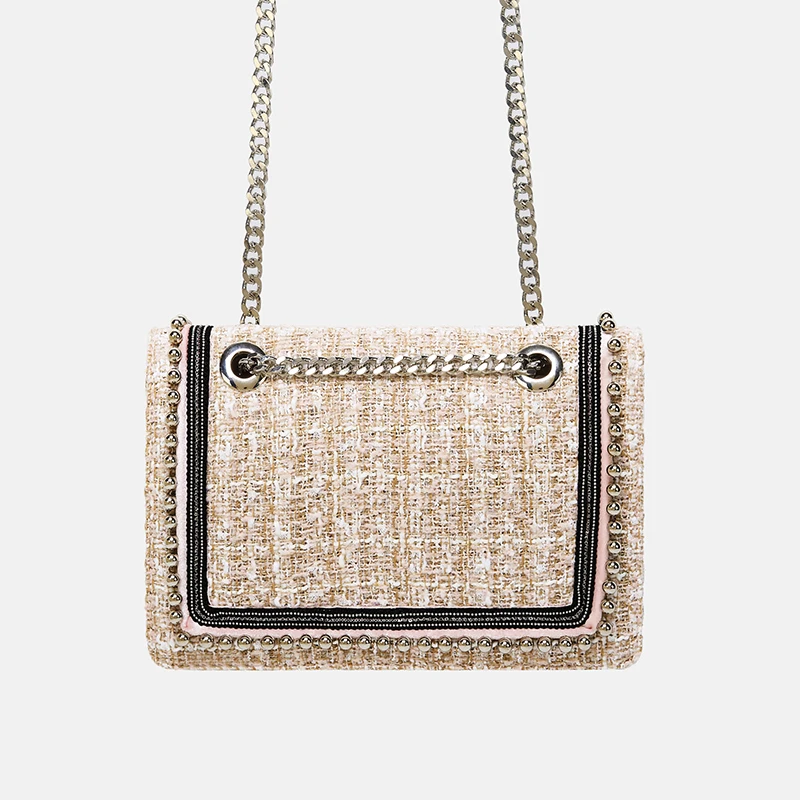 Винтажная Новая Элегантная сумка через плечо женская модная винтажная шерстяная