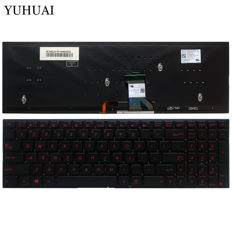 Клавиатура для ноутбуков ASUS GL702 GL702VT GL702VM 0KNB0 662LUS00 AEBK5U00030 английская клавиатура с