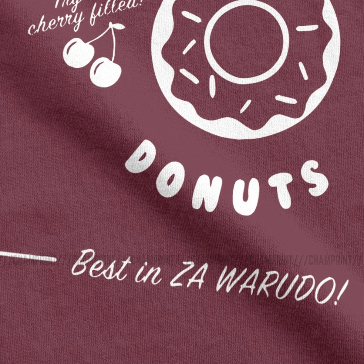 Kakyoin's Donuts T Shirt Men Novelty T-Shirts Round Collar Jojos Bizarre Adventure Anime Jjba Manga Tees Short Sleeve Clothes | Мужская