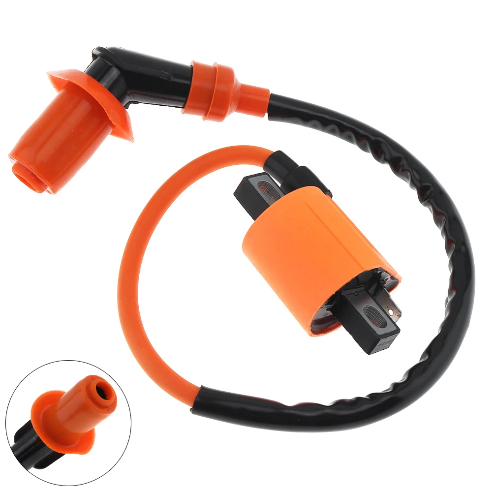 

Universal 52CM Plastic + Metal Orange Reliabe Performance Racing Ignition Coil Fit for Motocross ATV CG125CC C100 JOG100 Cars