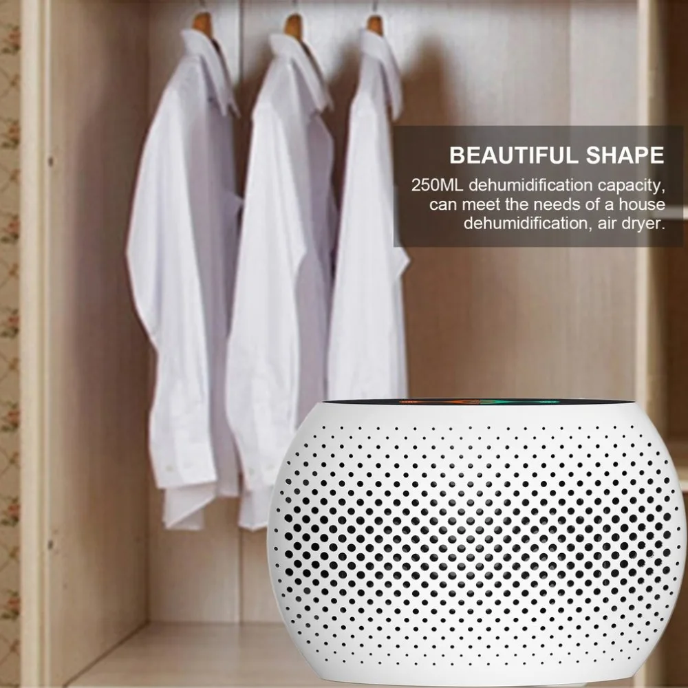 Домашний перезаряжаемый мини осушитель воздуха 250 мл беспроводной