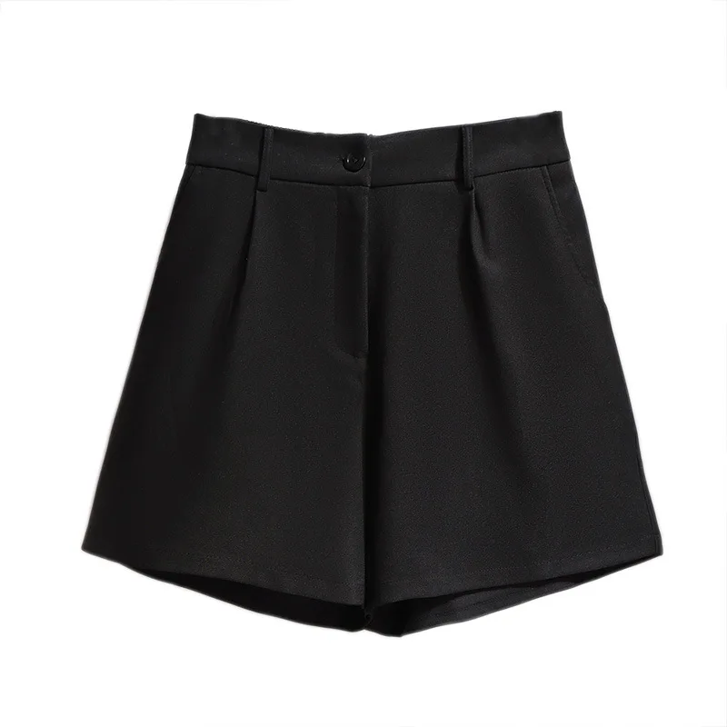 

New 2021 Ladies Spring Summer Plus Size Shorts For Women Large Casual Loose Black Pocket Wide Leg Shorts 3XL 4XL 5XL 6XL