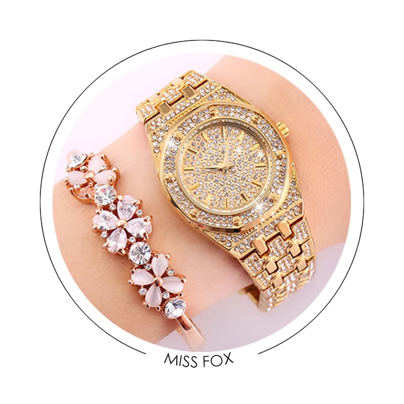 

Women Wristwatch Luxury AAA Diamond Quartz Watches Elegant Lady Dress Party Watch Hip Hop Waterproof Female Watch Gift