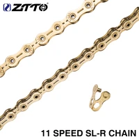 ztto mtb 11 speed slr chain11s 22 s road bicycle ultralight durable missing link gold hollow chains for 11v k7 mountain bike