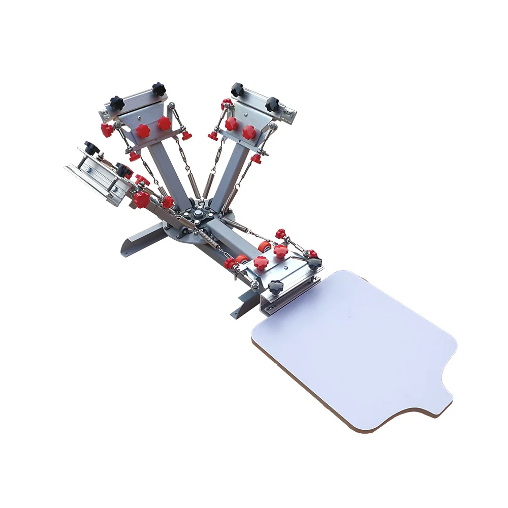 В наличии в США 4 цвета 1 станция машина для печати шелкотрафаретной печатью с