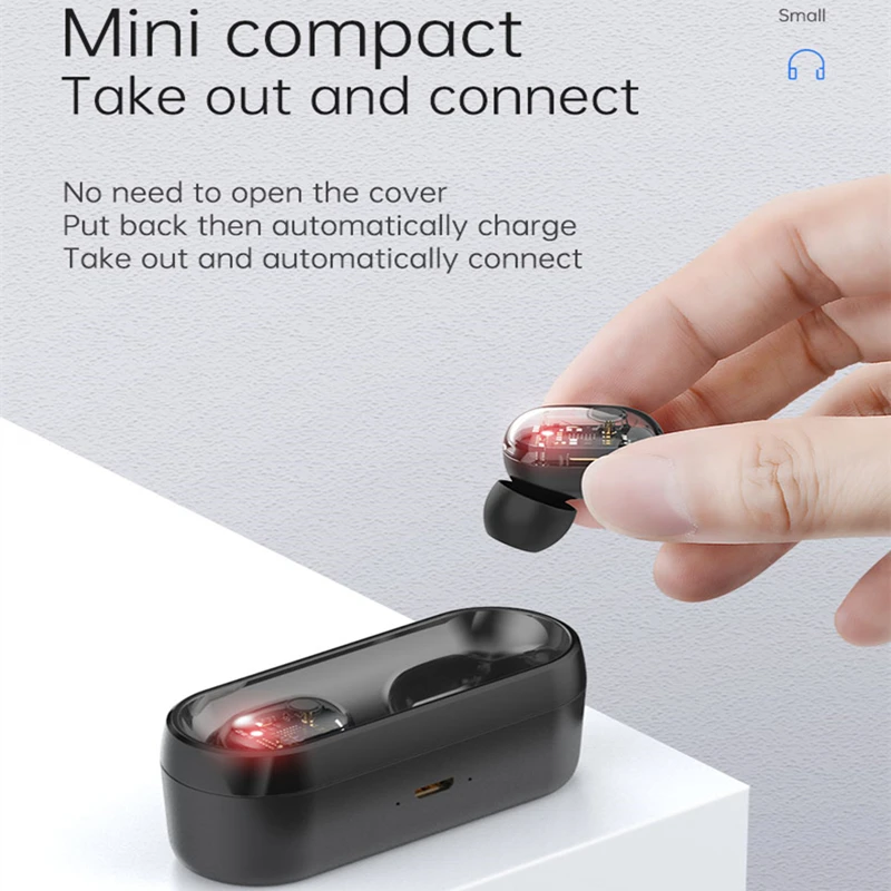 TWS Беспроводная bluetooth-гарнитура с сенсорным управлением мини беспроводные