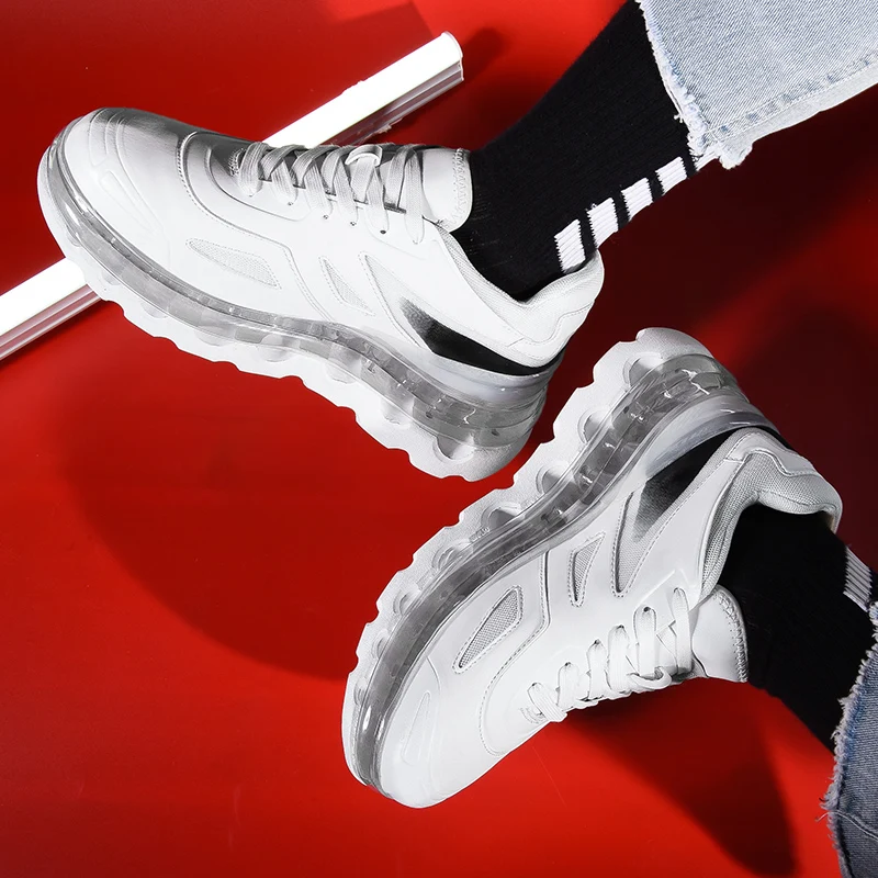Brand Women Mens Running Shoes 2019 Air Cushion Walking Sport Sneakers Black White Orange Jogging Trail Trainers |