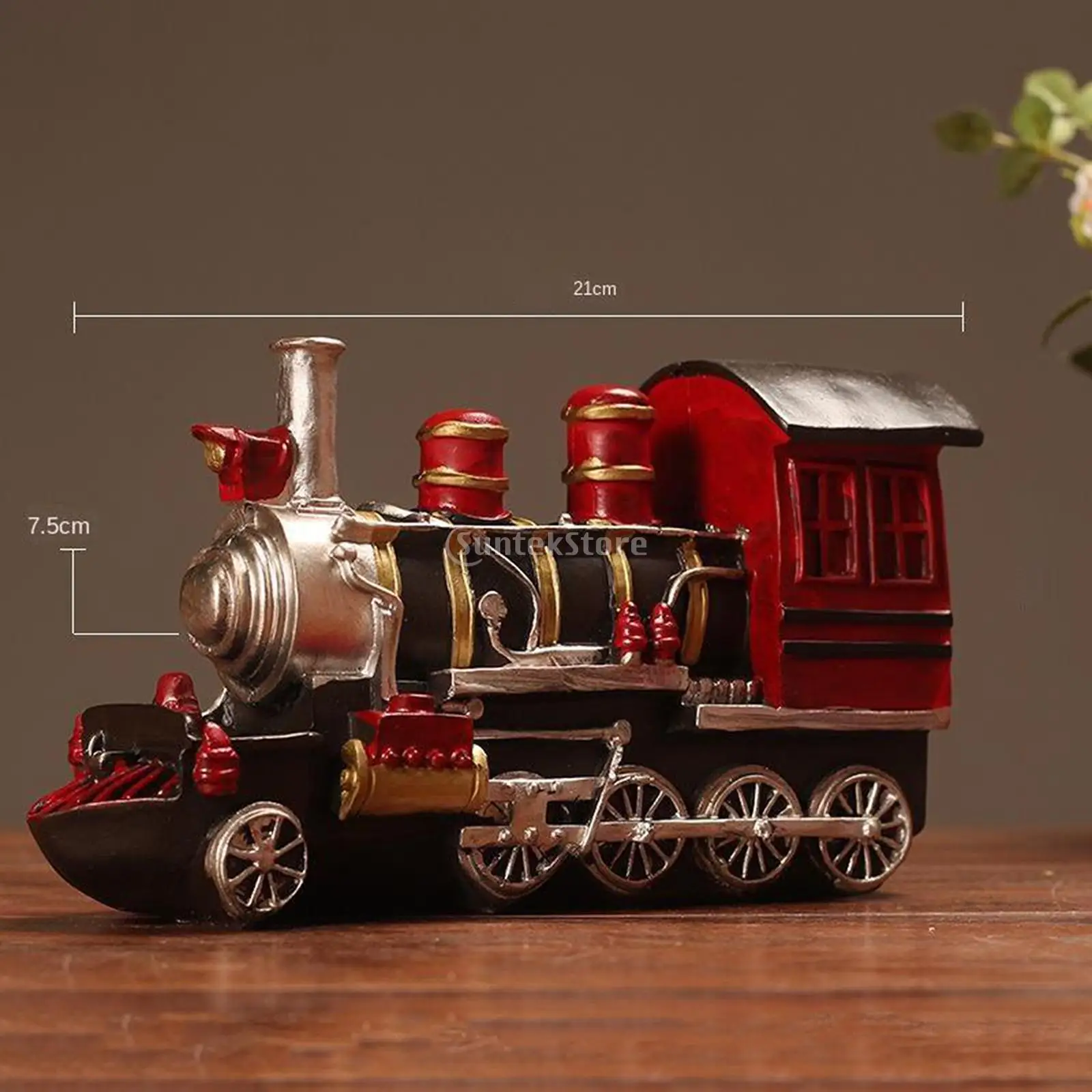 

RETRO RESIN LOCOMOTIVE ORNAMENTS PARTY SHOP HOME WINE COUNTER DECORATION