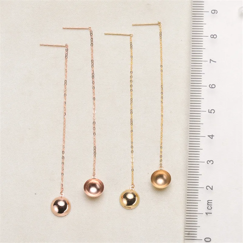 

Genuine 18K Yellow Gold Earrings Ear Hook Ear Line Earring Blank Bracket DIY For Women Earring Jewelry Accessories Bijoux