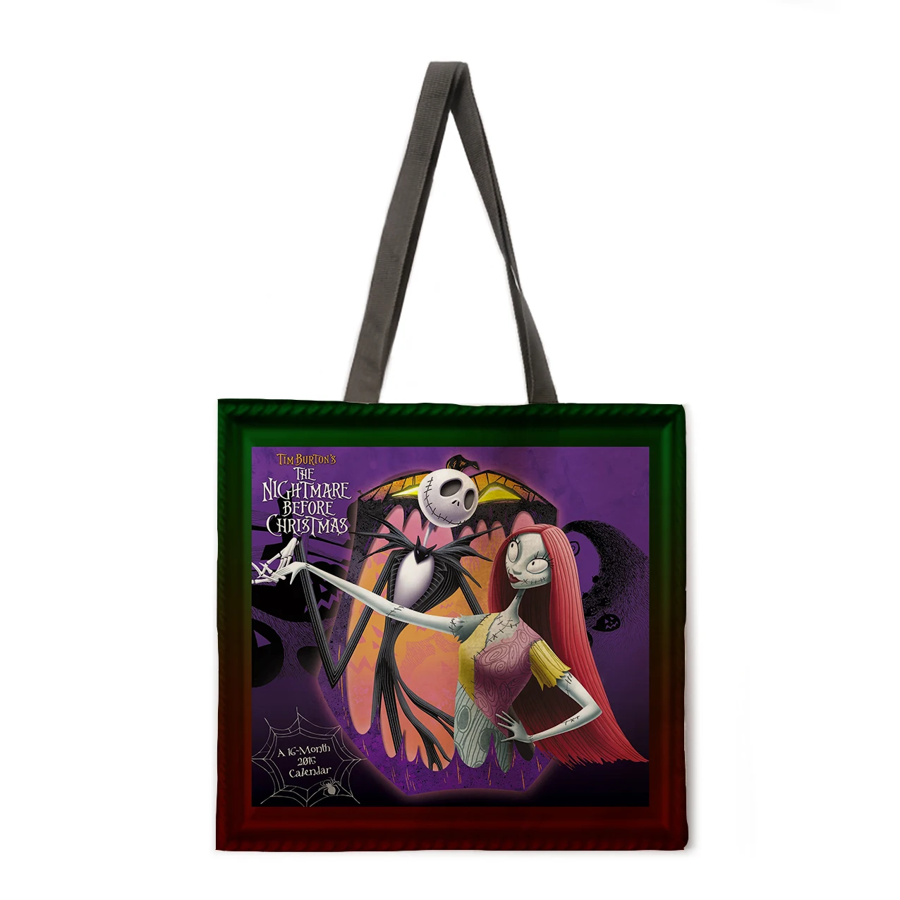 

Halloween linen casual tote bag foldable shopping bag lady shoulder bag lady handbag purse fashion beach bag