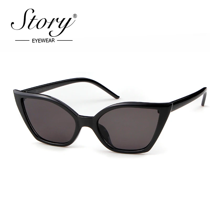 Очки солнцезащитные женские кошачий глаз с леопардовой оправой и черными