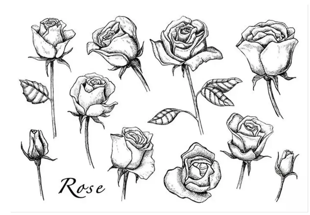 Роза Прозрачный штамп/печать для DIY скрапбукинга/фотоальбома декоративные