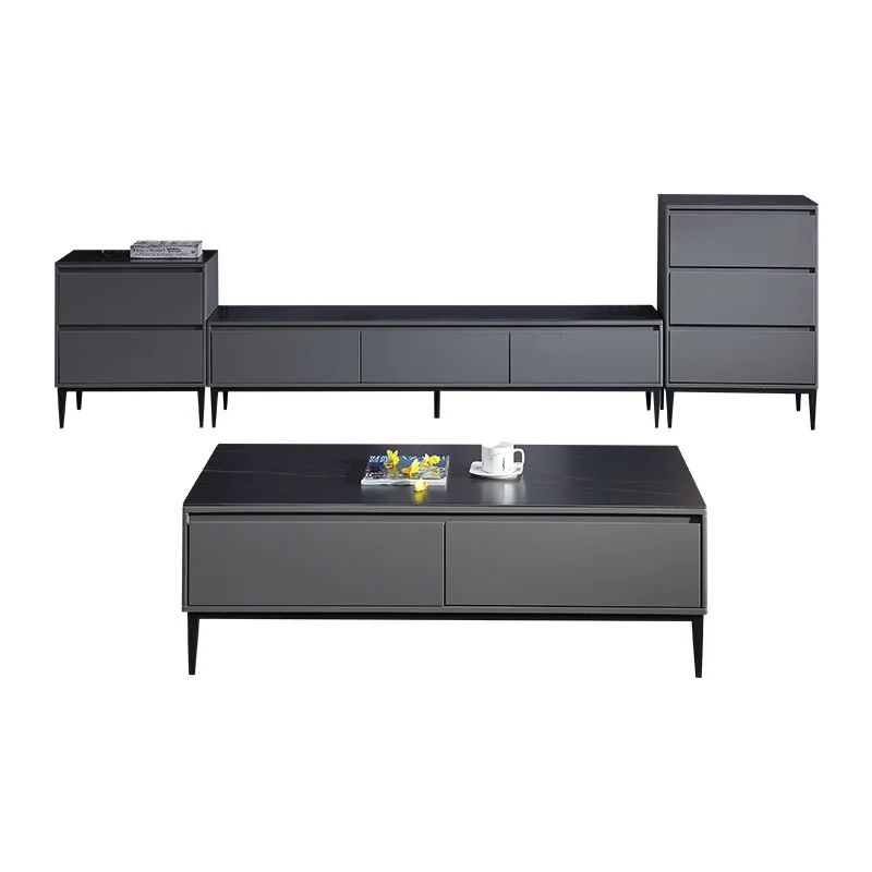 

Scandinavian slate TV cabinet coffee table living room minimalist modern