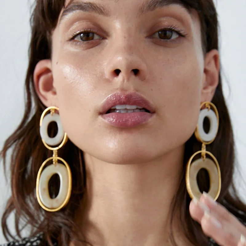 Женские Висячие серьги с кристаллами JURAN эффектные геометрические Za в богемном