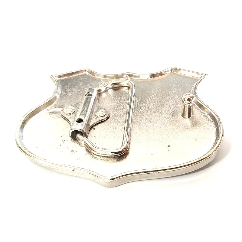 Классическая мужская пряжка для ремня Route 66 белая черная металлическая