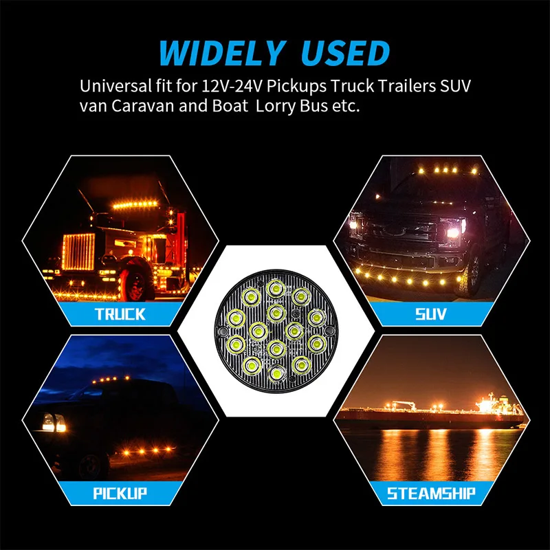 

14LED Car Strobe Warning Light Flashing Breakdown Emergency Light Car Truck Trailer Hazard Warning Side Strobe Signal Lamp New