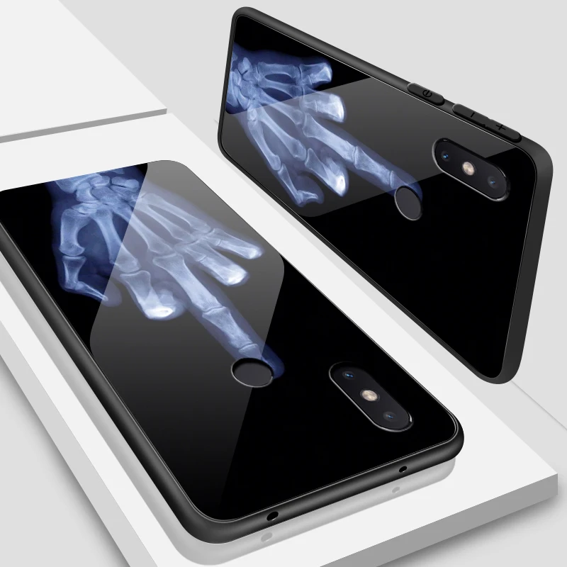 H143 Чехол из закаленного стекла для Xiaomi 5X6X8 9 SE A1 A2 Lite для Redmi Note 4x 5A 6 7 Pro Prime жесткий бампер с глубокой мягкой печатью Coques - Цвет: H143